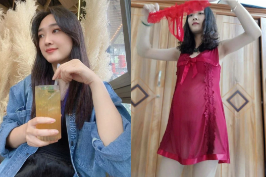 Vợ dâm khoái mặc lọt khe để chồng thèm